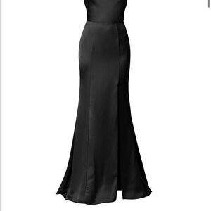 Amsale Black Halter Maxi Gown for Cocktail